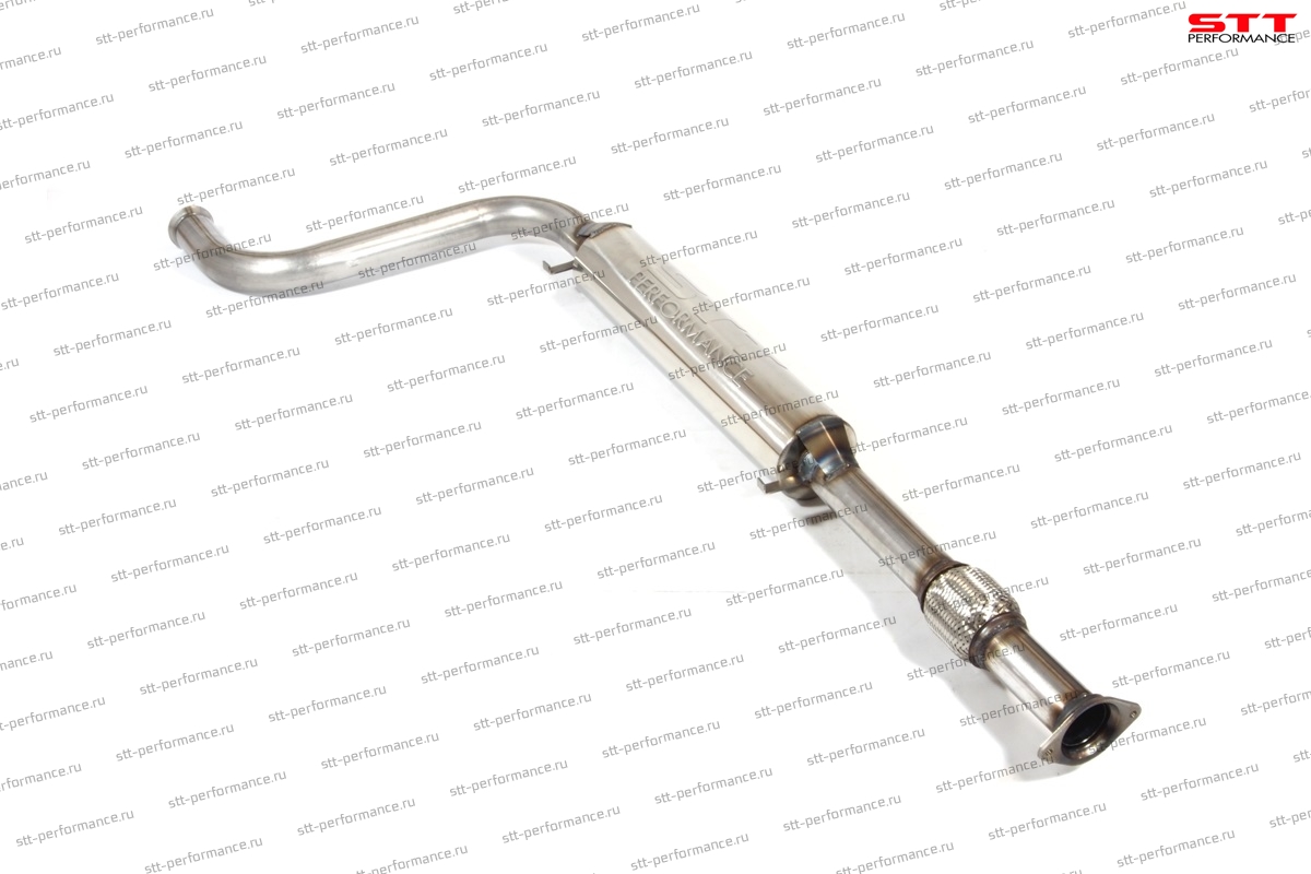Резонатор под выпускной коллектор «STT» для а/м ВАЗ 2113-15, с гофрой (нержавеющая сталь)