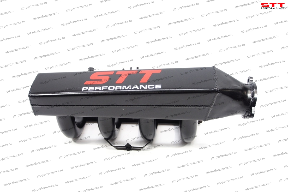 Ресивер "Stt-performance" 16V Lada Priora, квадратный, е-газ (электронная заслонка 21126), фланец ø38мм