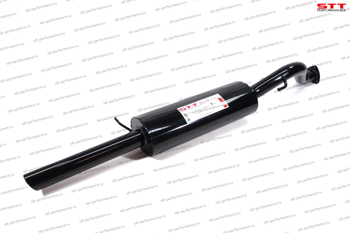 Глушитель «STT» прямоточный овальный, для а/м Lada Priora, Ø63мм