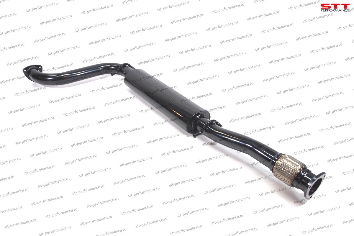 Резонатор Ø63мм под выпускной коллектор «STT» для а/м Lada Priora, с гофрой